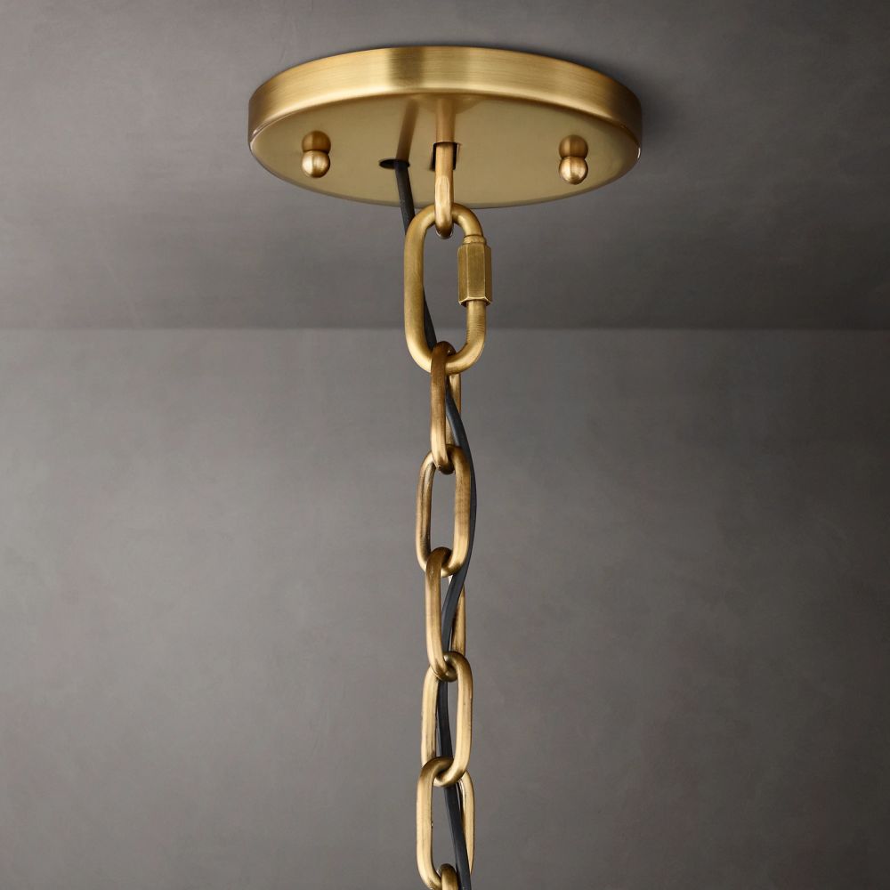 Harlow Faceted Crystal Round Chandelier 19"