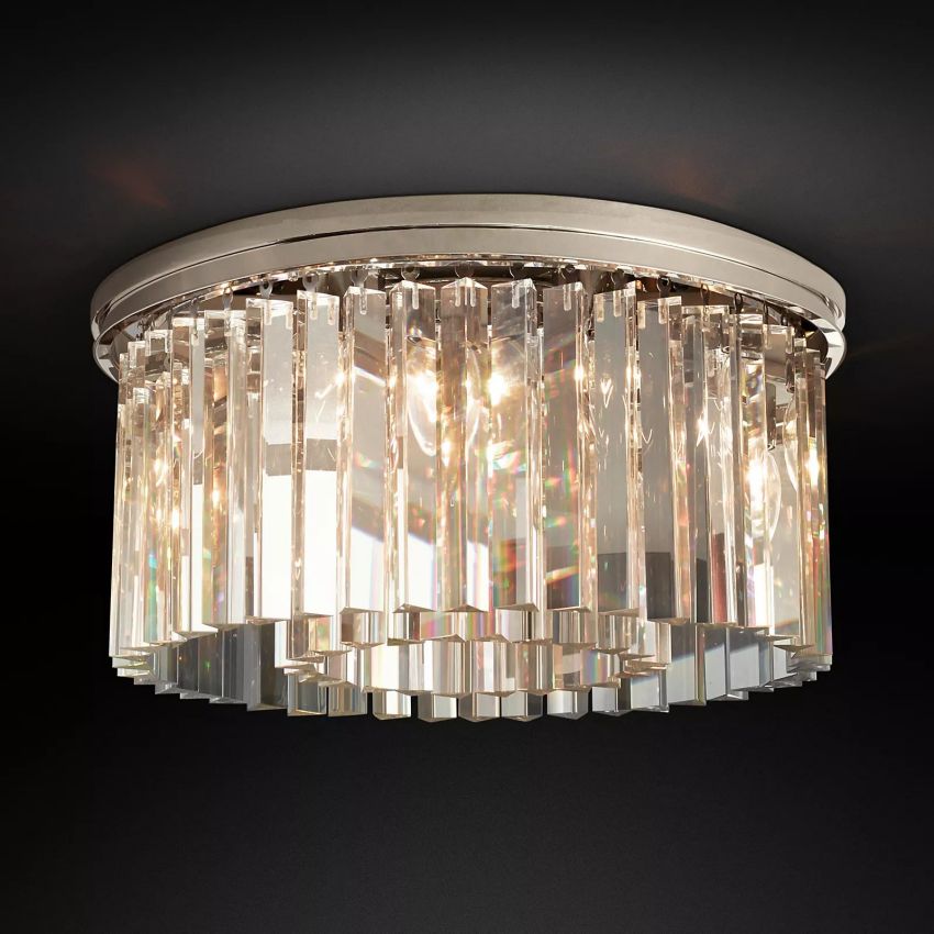 Rhys Beveled Prism Linear Flush Mount