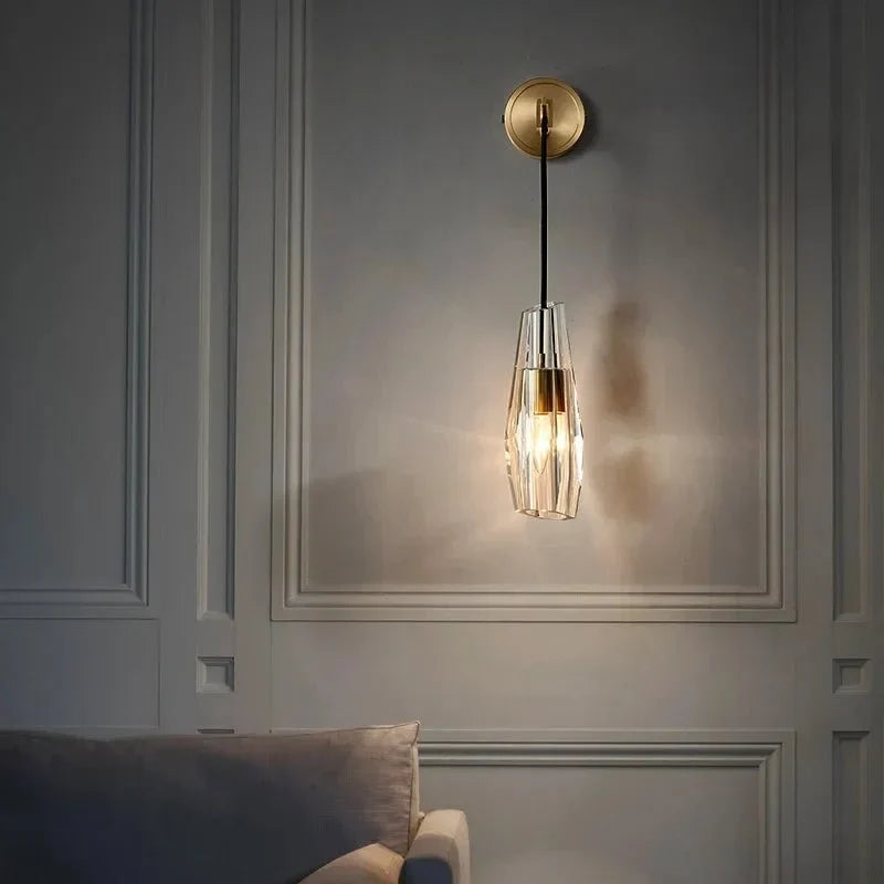 Barrow crystal wall sconce full view