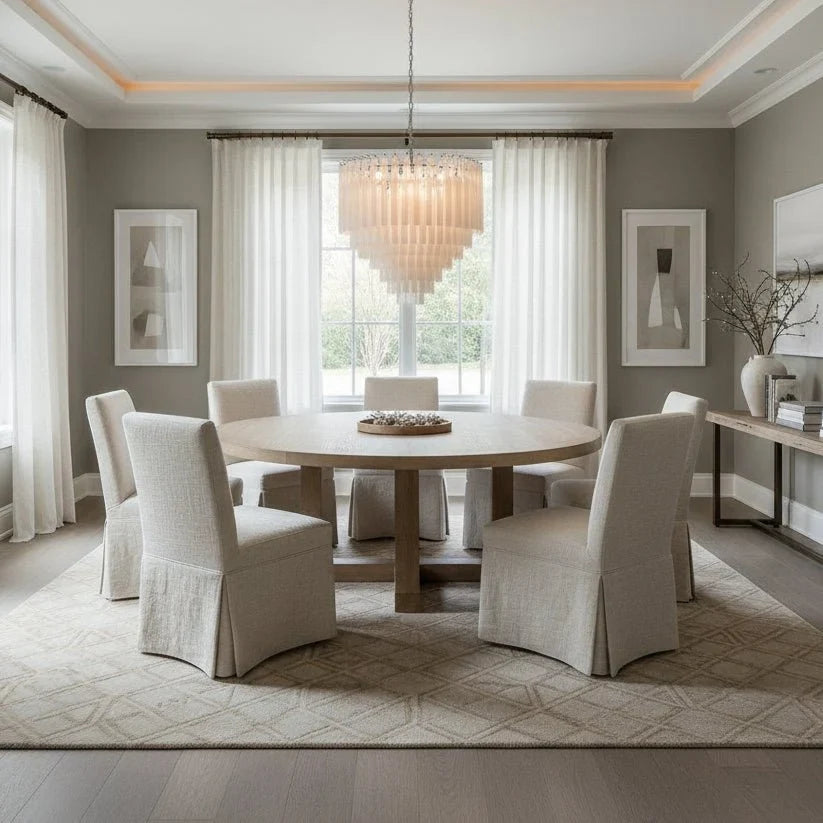 Lucienne frosted crystal chandelier on a brushed nickel frame