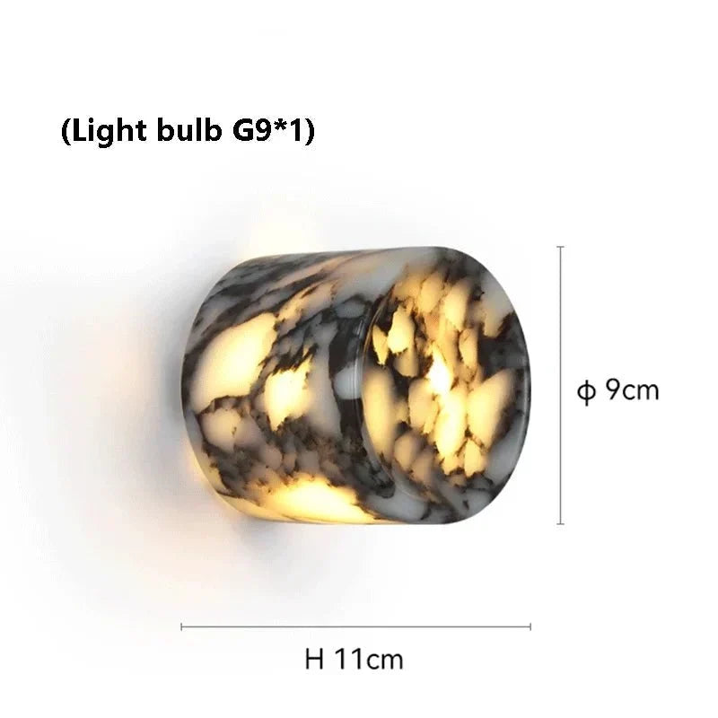 Valmont marble sconce close-up