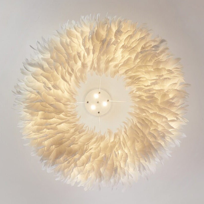 buyNatural Goose Feather Chandelier - Morsale