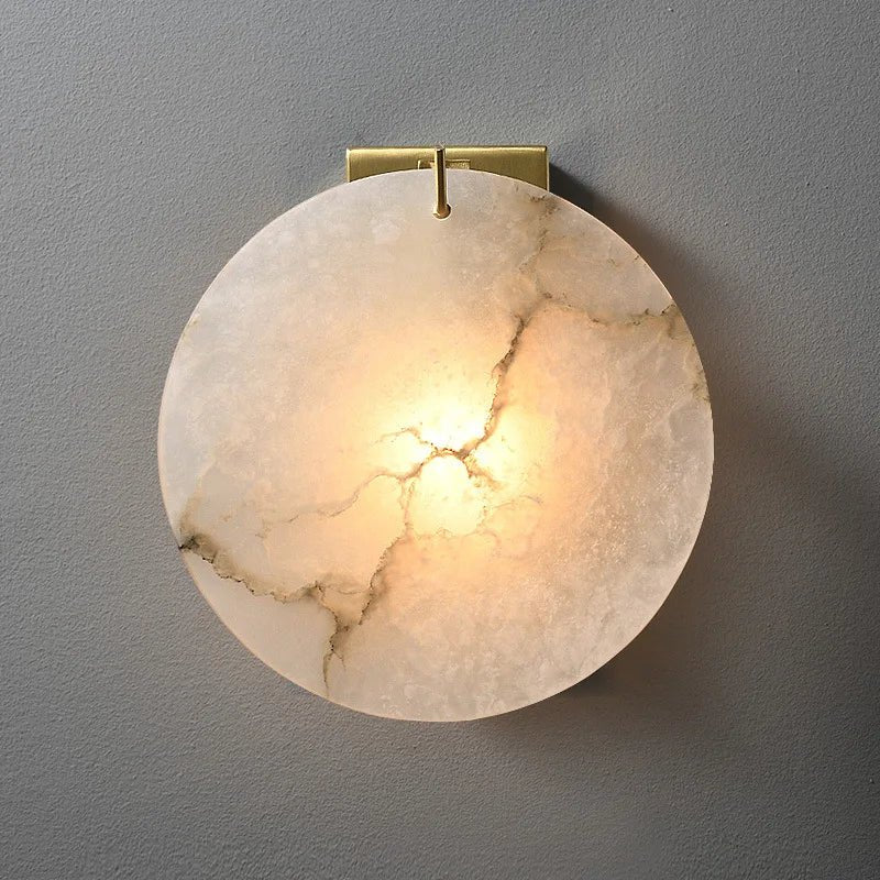 Detail of marble veining on the Auralis sconce