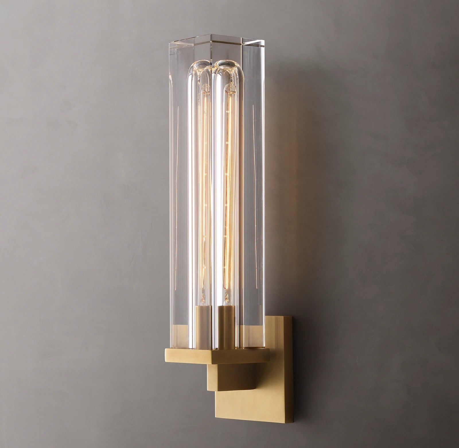 Savile Crystal Block Square Wall Sconce