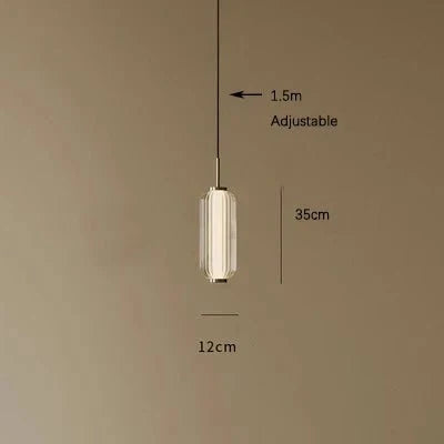 Lareno glass pendant light side profile