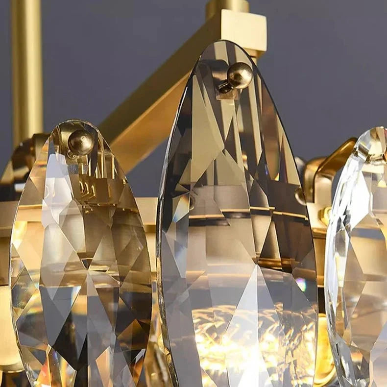 Lazzo crystal dining room chandelier full view
