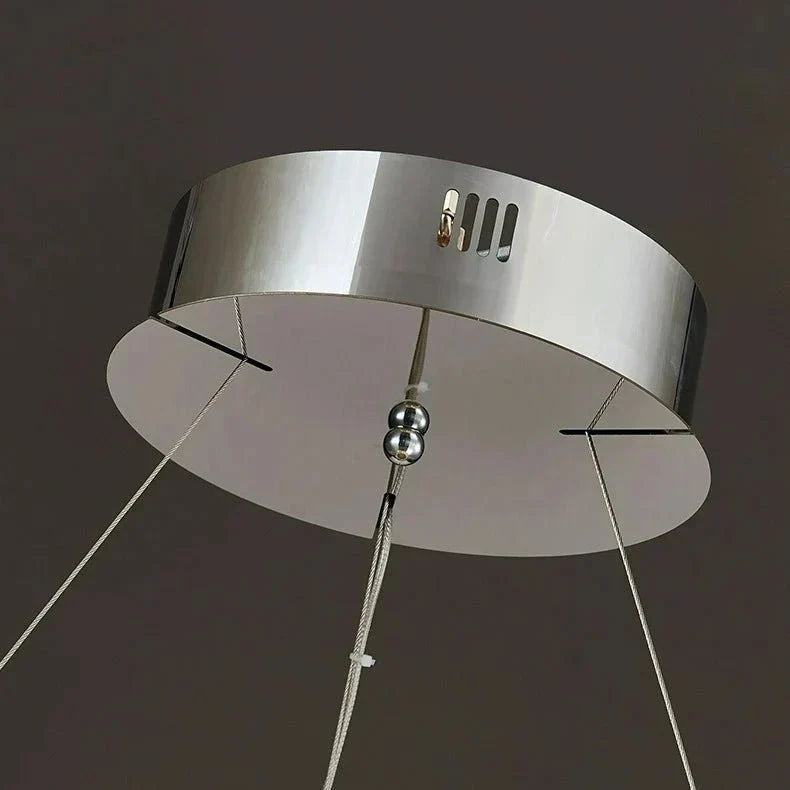 Bacci beaded chandelier in a dining room setting