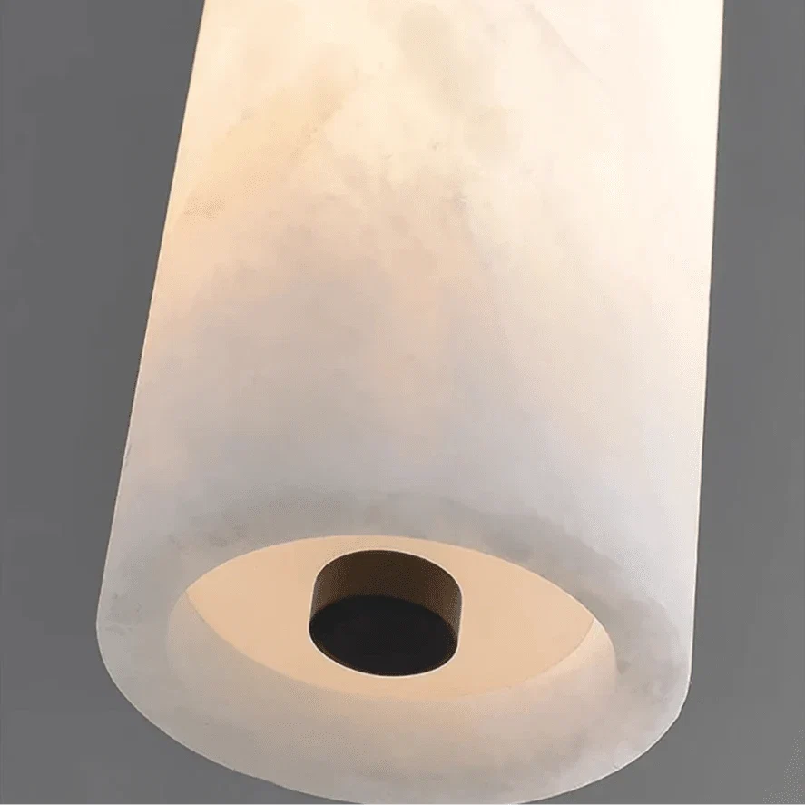 Noir black marble column pendant side profile