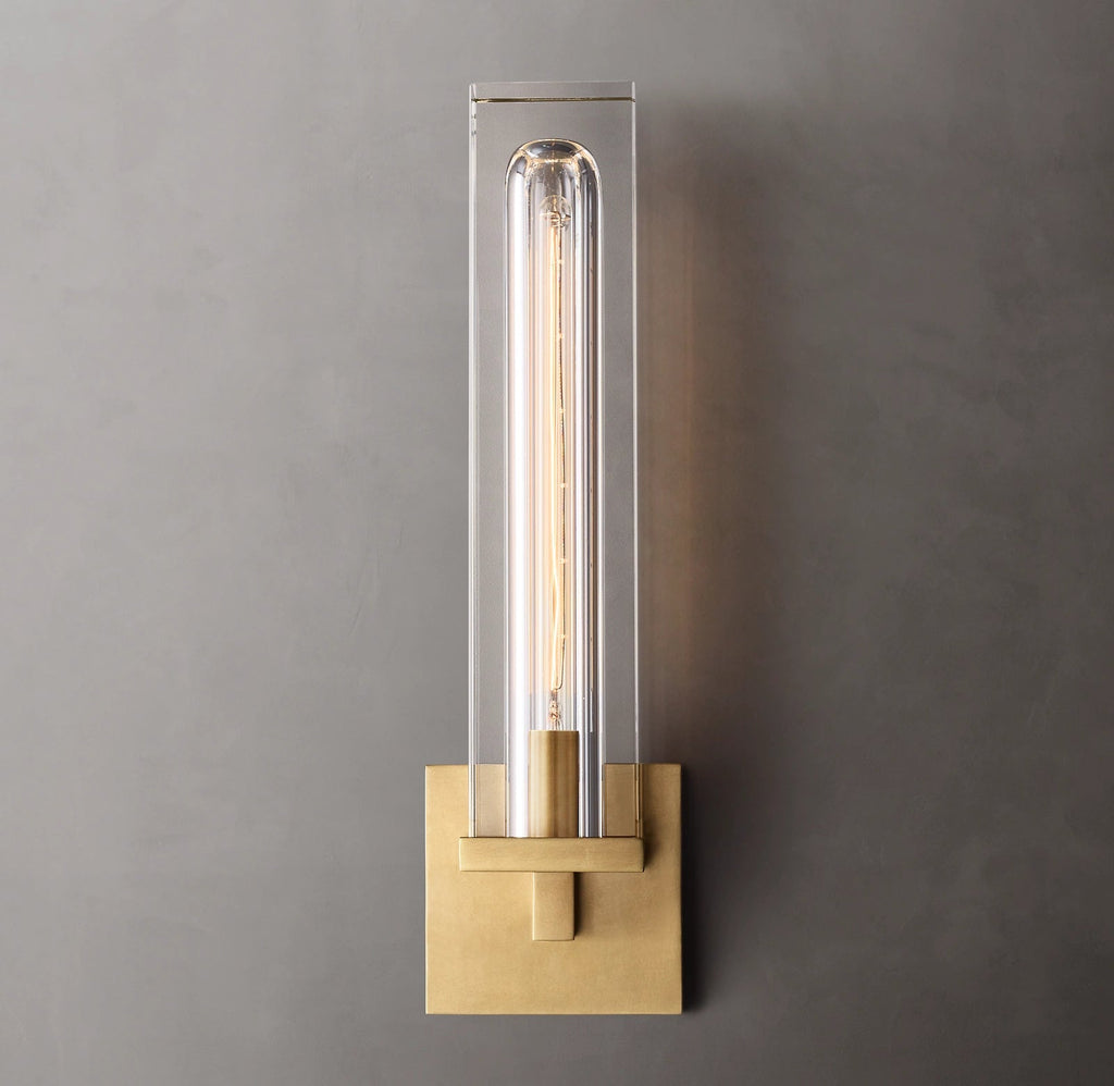 Savile Crystal Block Square Wall Sconce