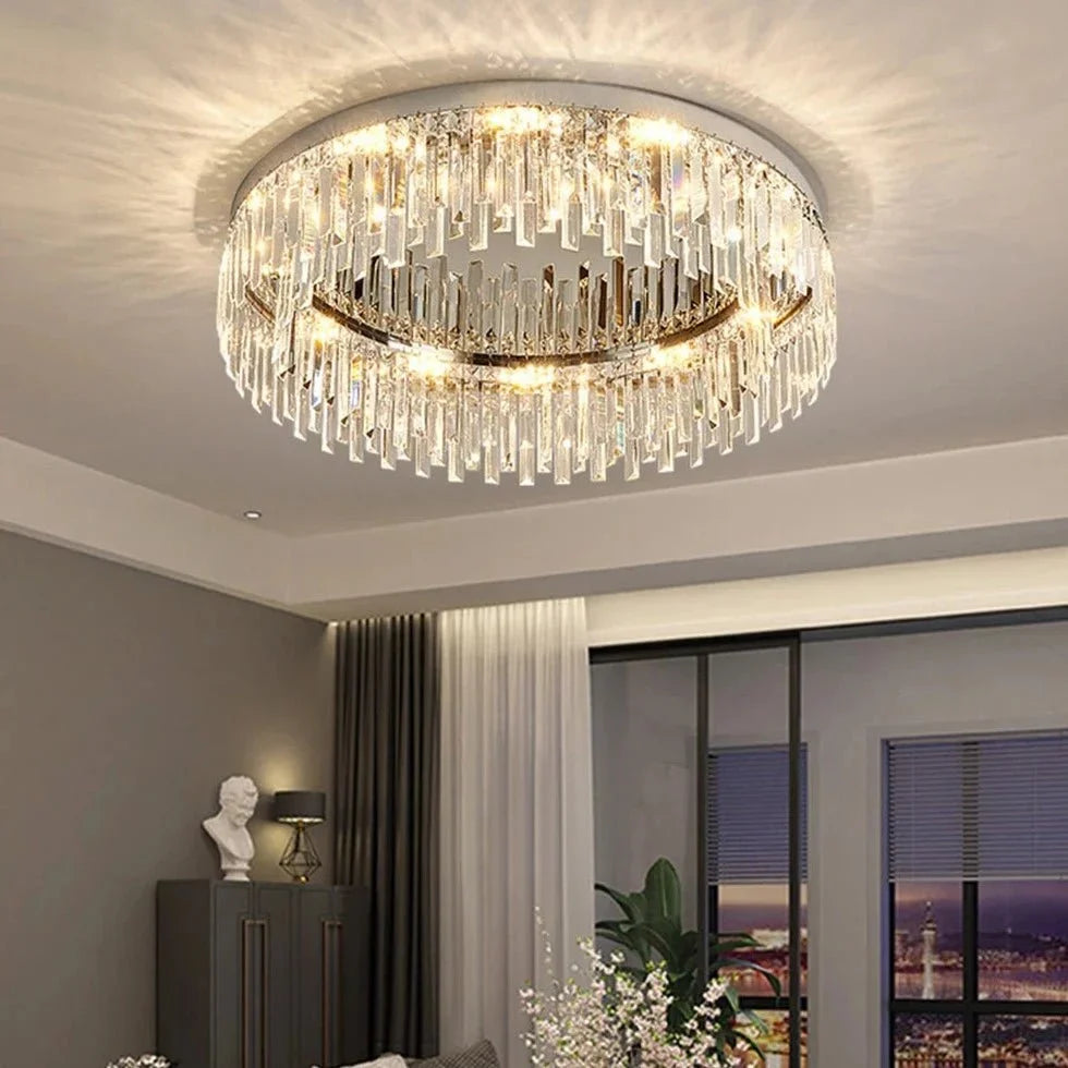 buyGio Clear Crystal Flush Mount Ceiling Light - Morsale