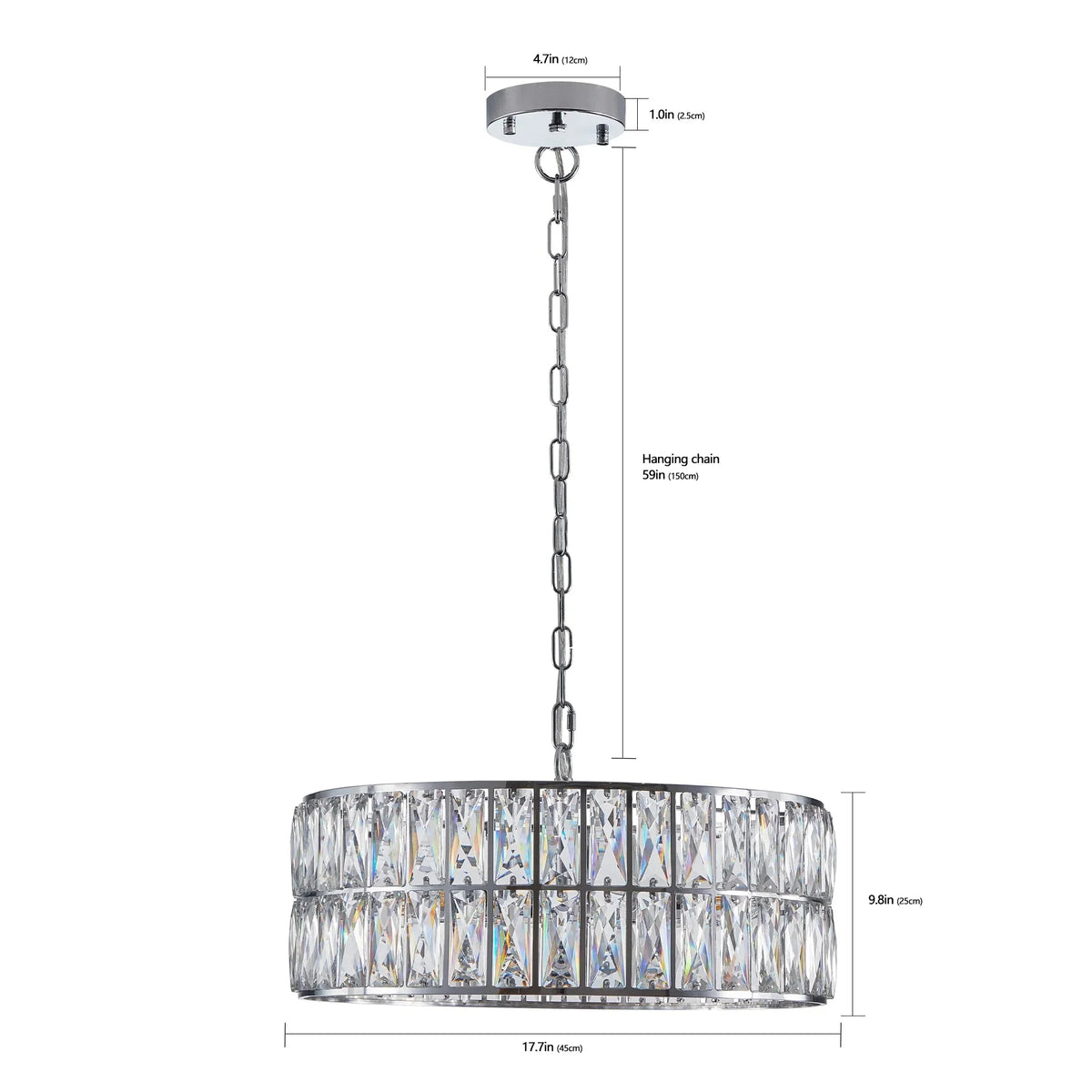 Brion crystal kitchen chandelier in a modern kitchen