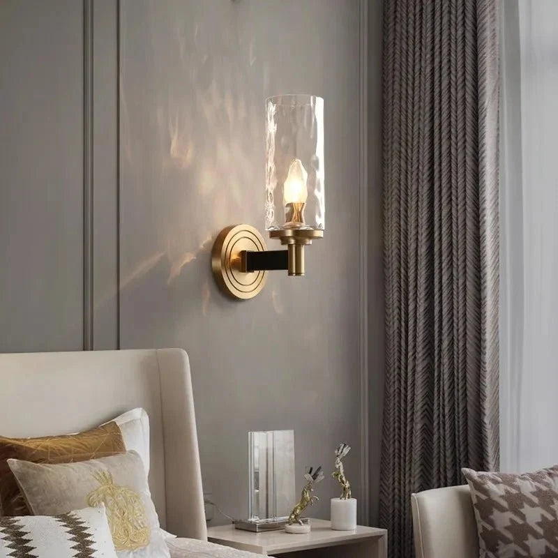 Romea copper wall sconce full view