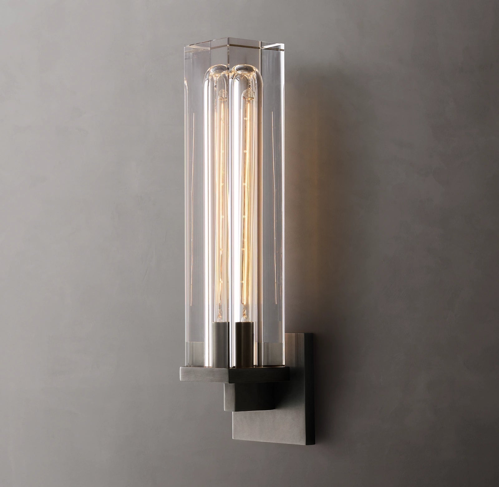 Savile Crystal Block Square Wall Sconce