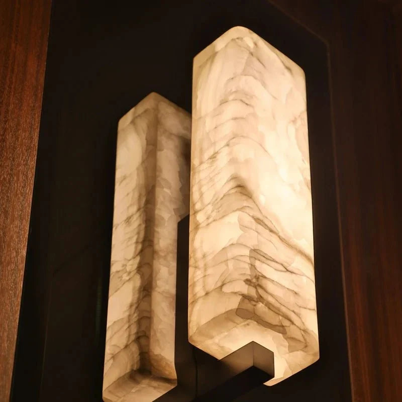 Alton marble wall sconce close-up
