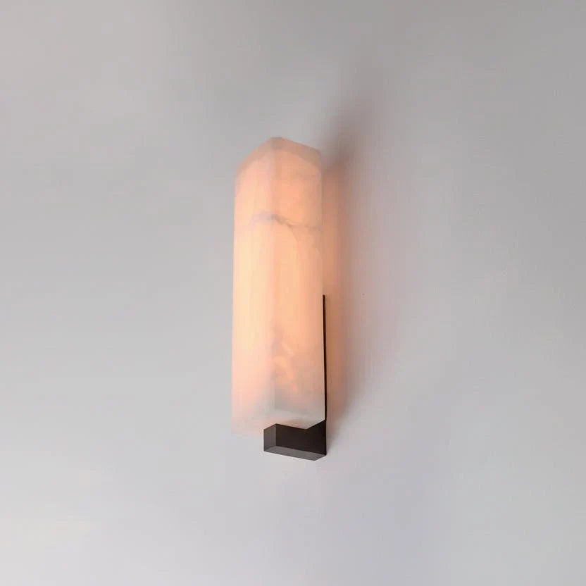 Alton marble wall sconce in a hallway