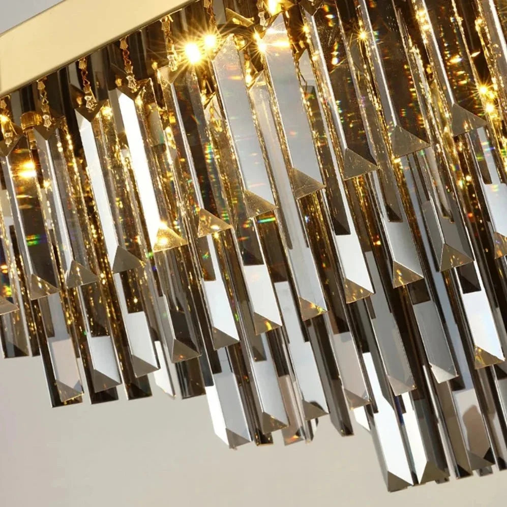 buyGio Smoke Grey Crystal Chandelier - Morsale