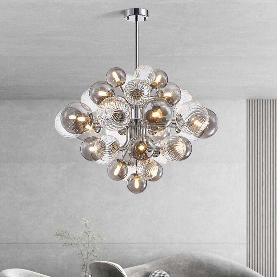 Emporio 18-light sculptural glass chandelier in gold