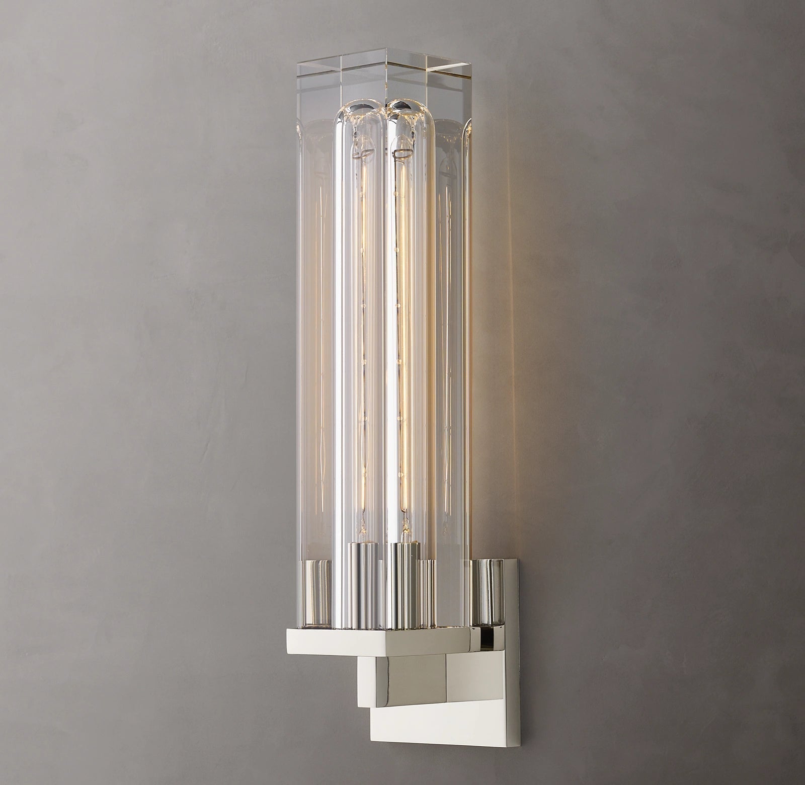 Savile Crystal Block Square Wall Sconce