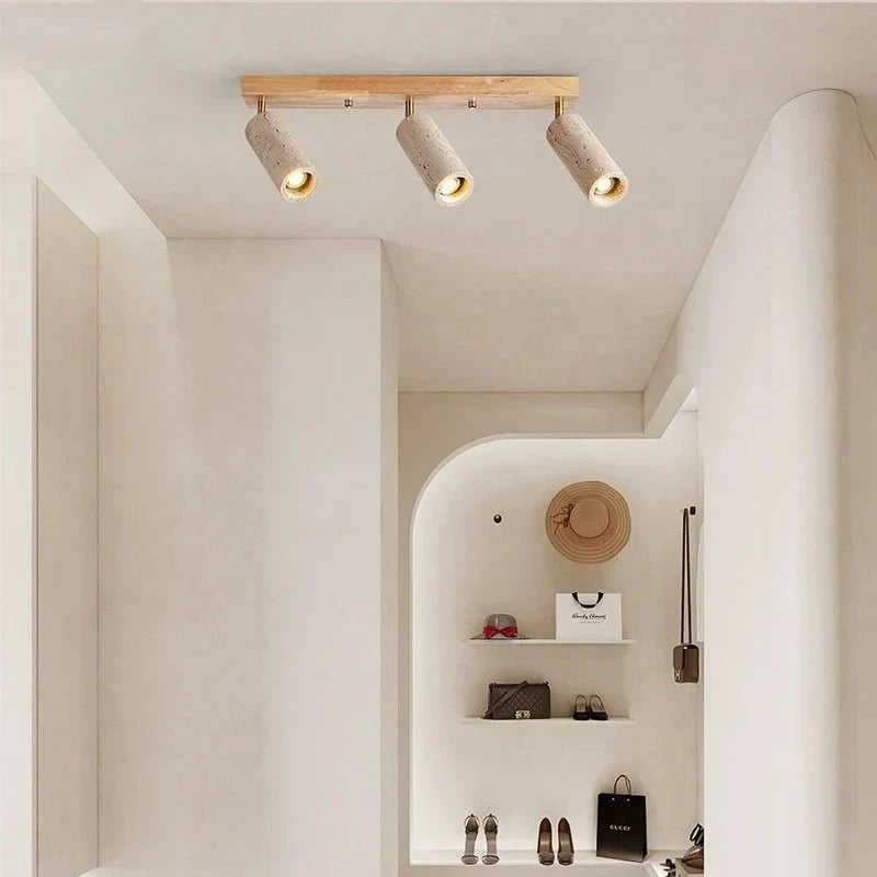 buy3-Light Travertine Ceiling Light - Morsale