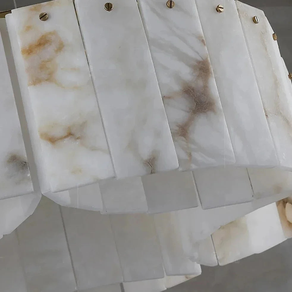 buyOakley Layered Marble Flush Mount Chandelier - Morsale