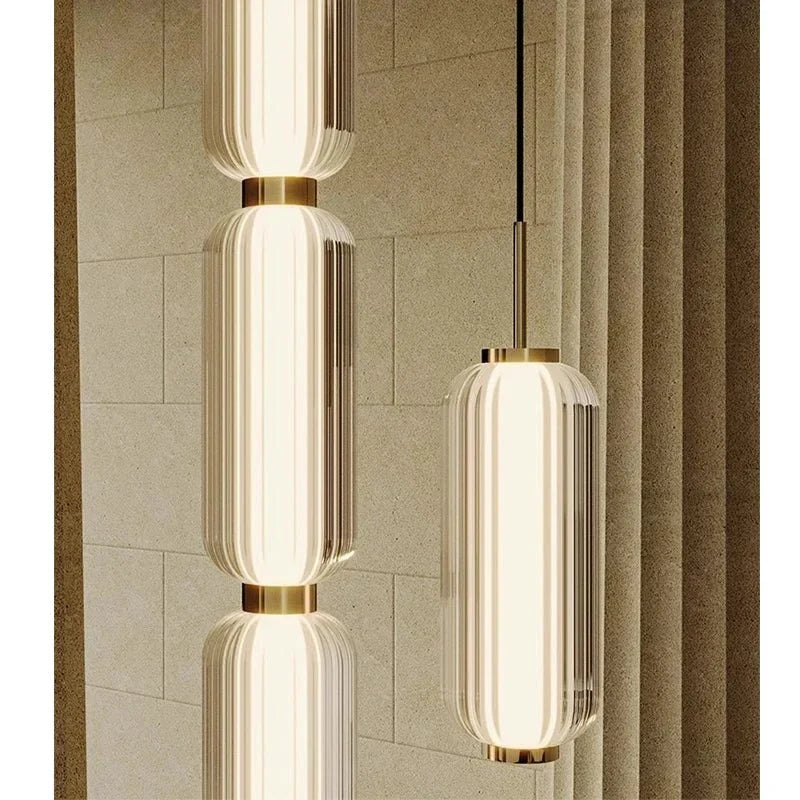 Minimalist glass shade on the Lareno pendant light