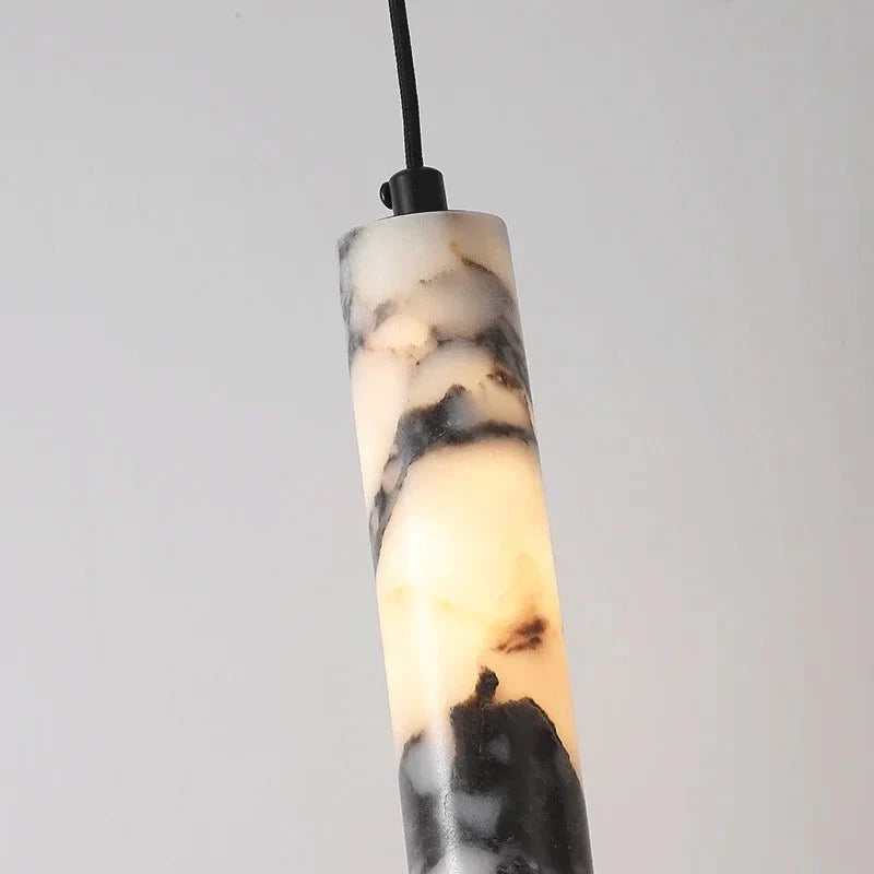 Valmont marble pendant light side profile