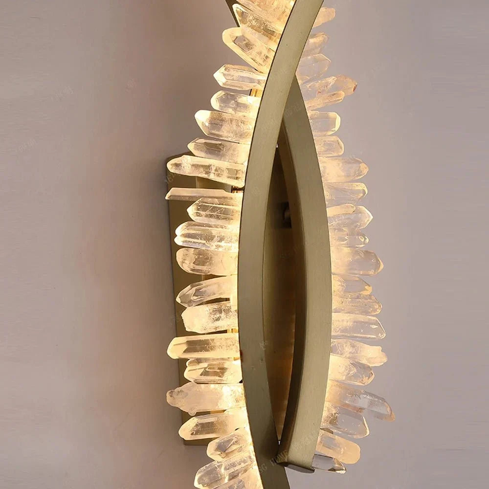 Orion crystal wall sconce side profile