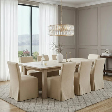 Brion crystal kitchen chandelier over a kitchen island