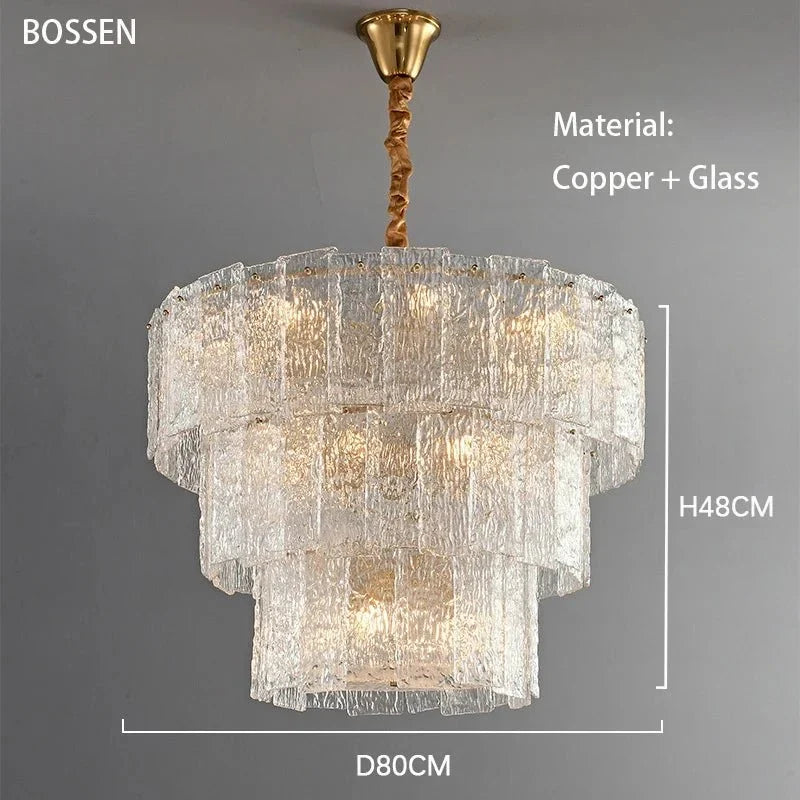 Retford modern chandelier side profile