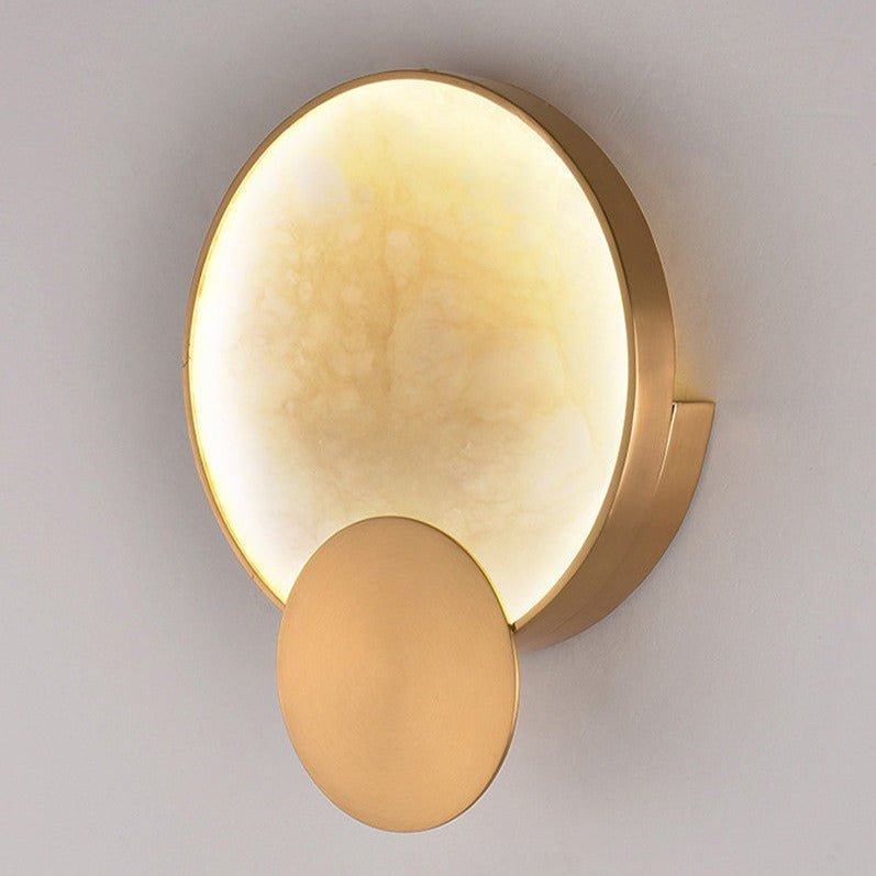 buyBarley Marble & Brass Wall Sconce - Morsale