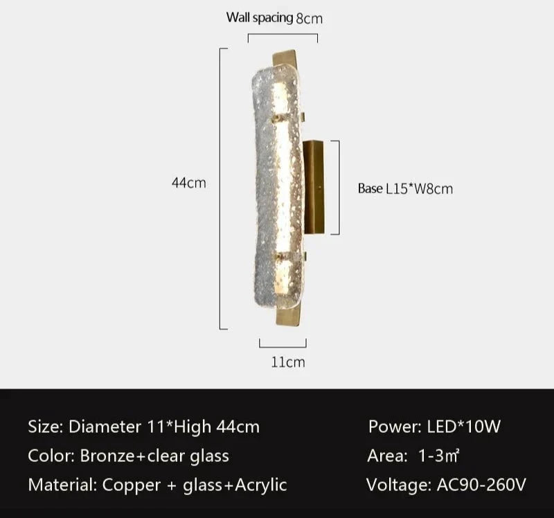 buyVerena Copper & Glass Wall Sconce - Morsale