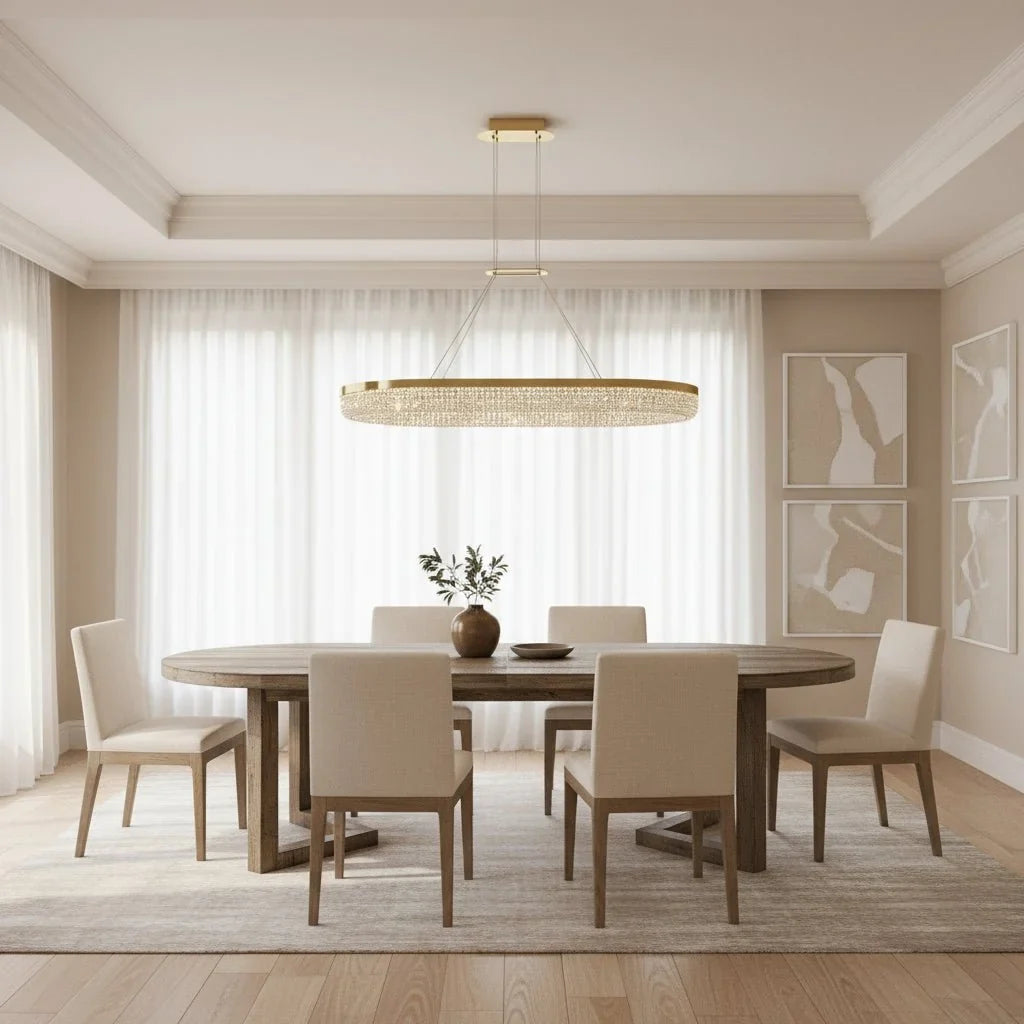 buyBergamo Crystal Dining Chandelier - Morsale