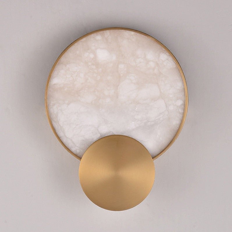 buyBarley Marble & Brass Wall Sconce - Morsale