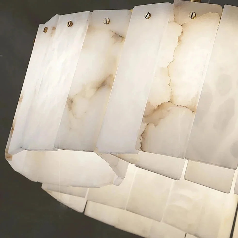 buyOakley Layered Marble Flush Mount Chandelier - Morsale