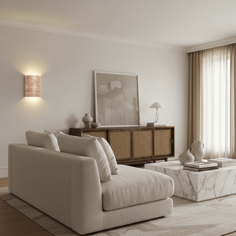 buyRosalia Travertine Wall Sconce - Morsale