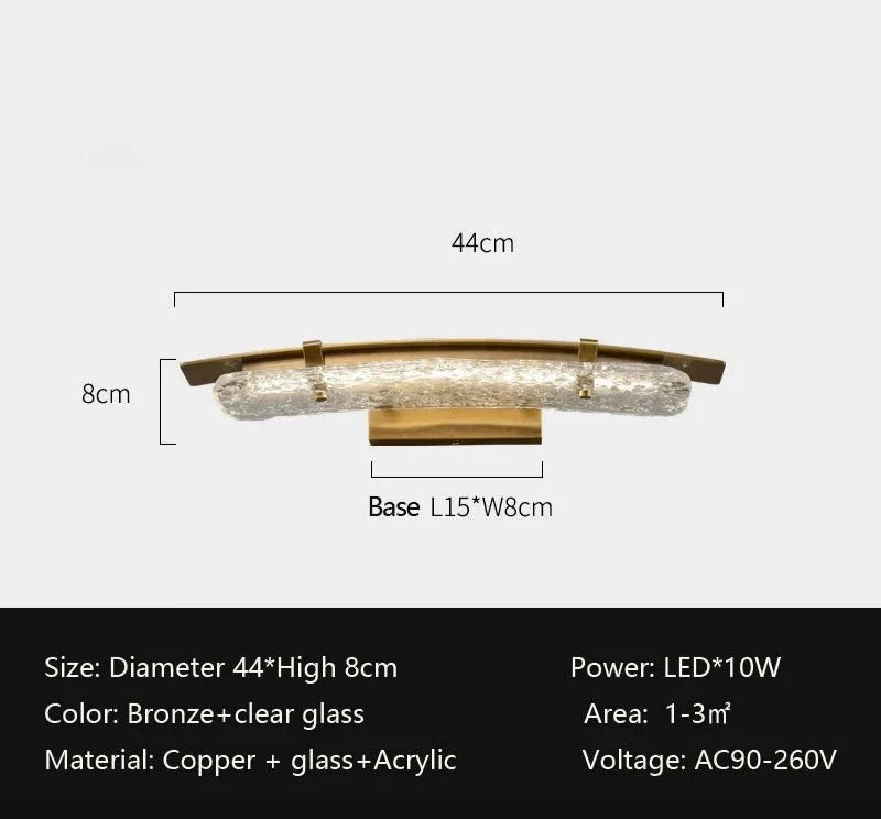 buyVerena Copper & Glass Wall Sconce - Morsale