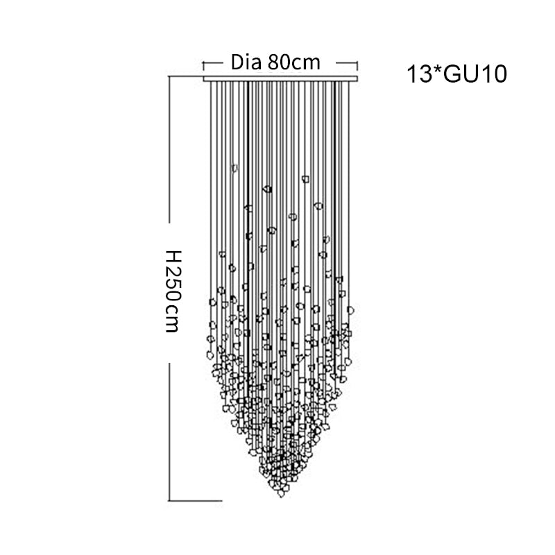 buyRiston Multi Crystal Pendant Chandelier - Morsale