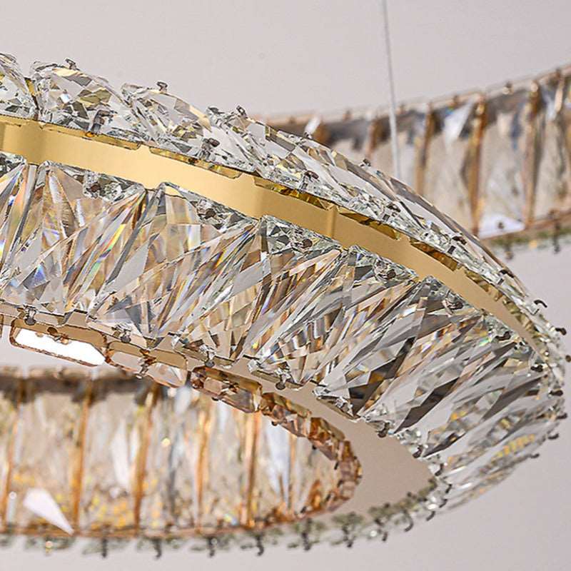 buyBacci 2-Tier Crystal Ring Chandelier - Morsale