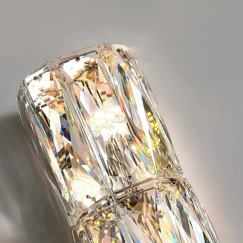 Bacci linear crystal wall sconce side profile