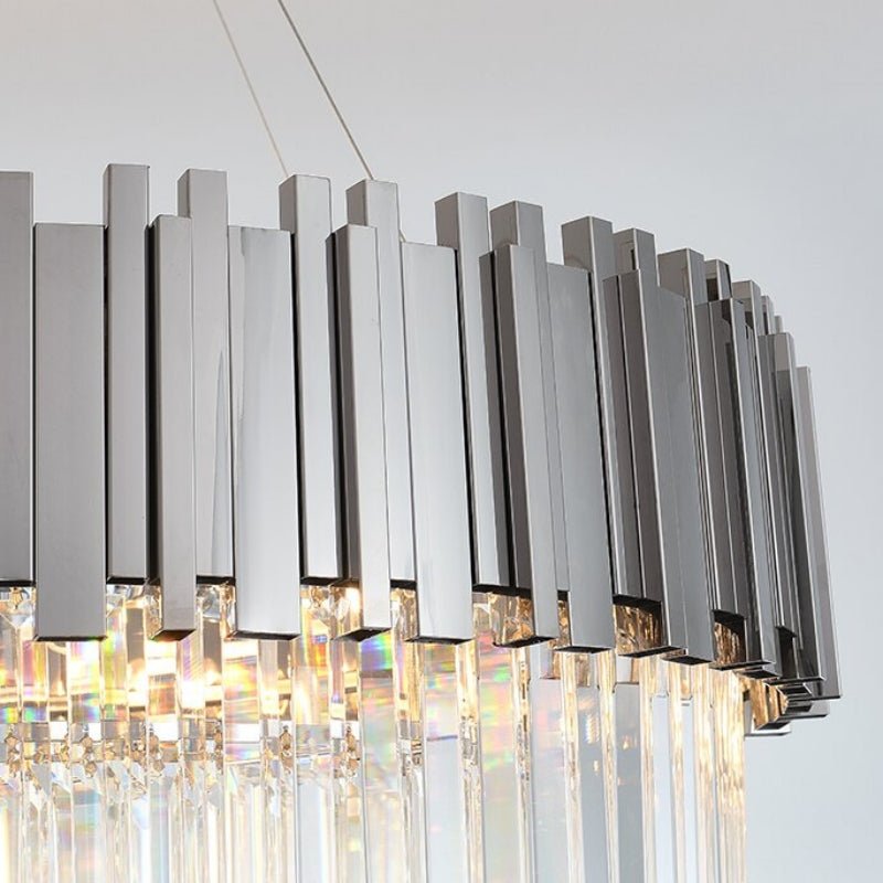buyGio 2-Tier Chrome Crystal Chandelier - Morsale