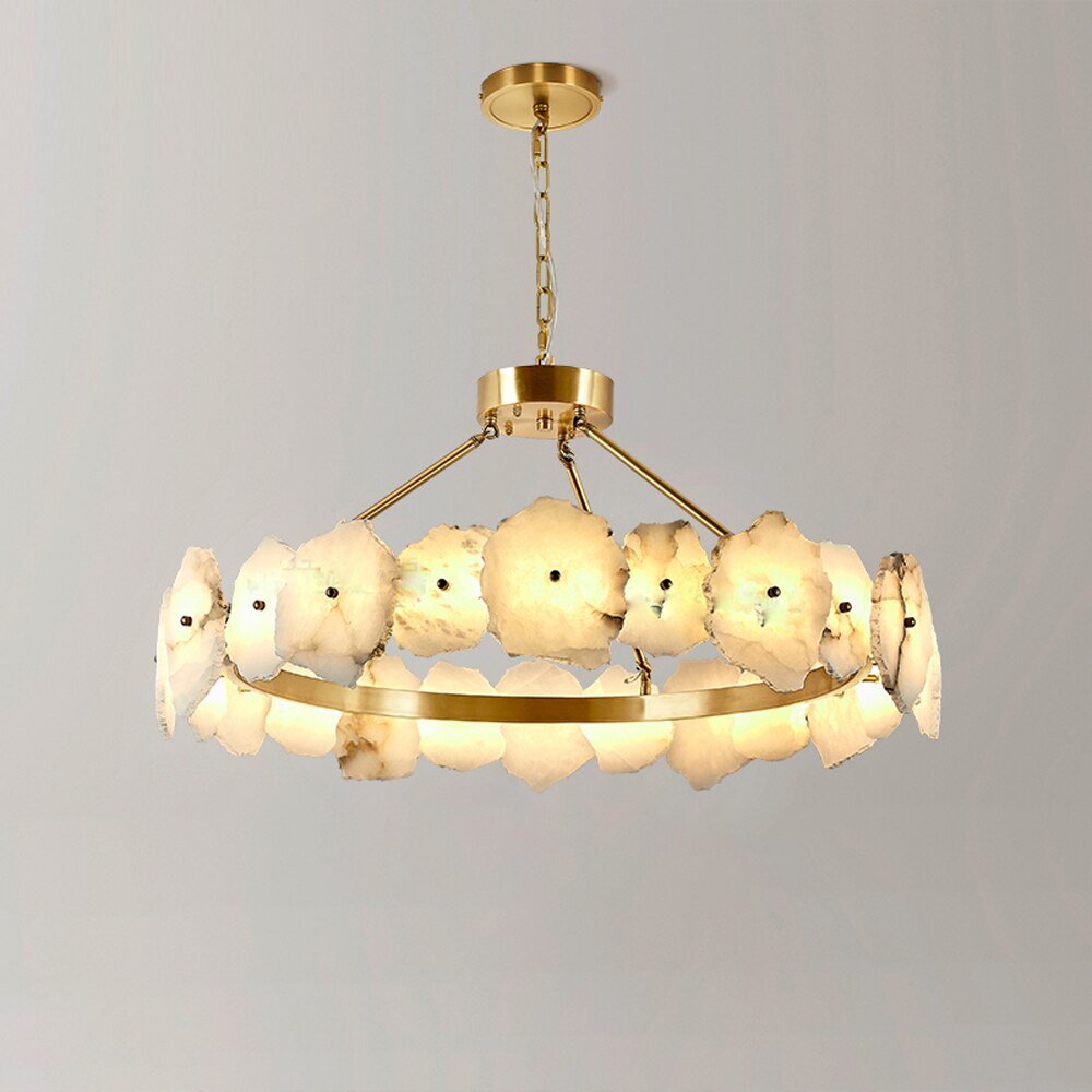 buyCorton Marble & Brass Chandelier - Morsale