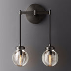 Pearl Carved Inciso Double Wall Sconce