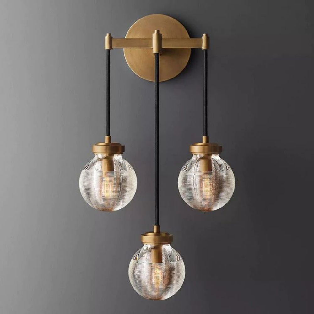 Pearl Carved Inciso Triple Wall Sconce