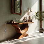 Mid Century Solid Wood Vanity For Bathroom Furniture