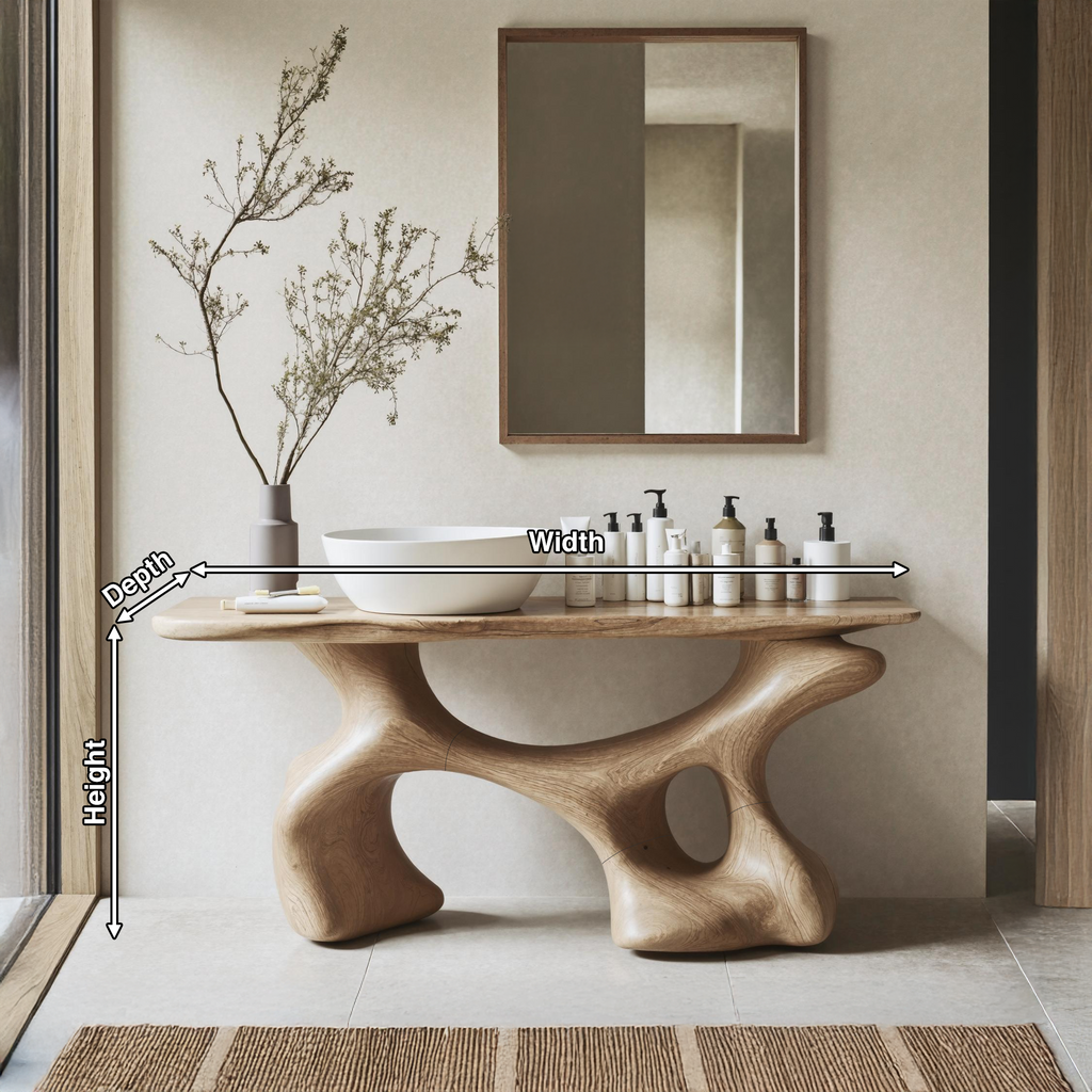 Handcrafted Bathroom Vanity For Organic Home Look