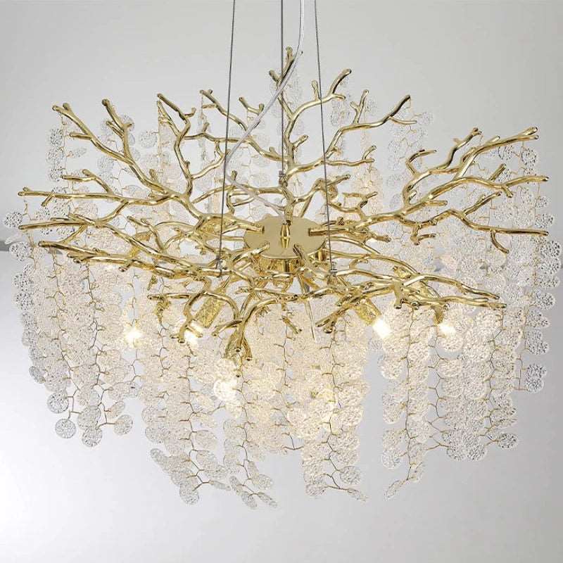 buyAlbero Frost Glass Modern Chandelier - Morsale