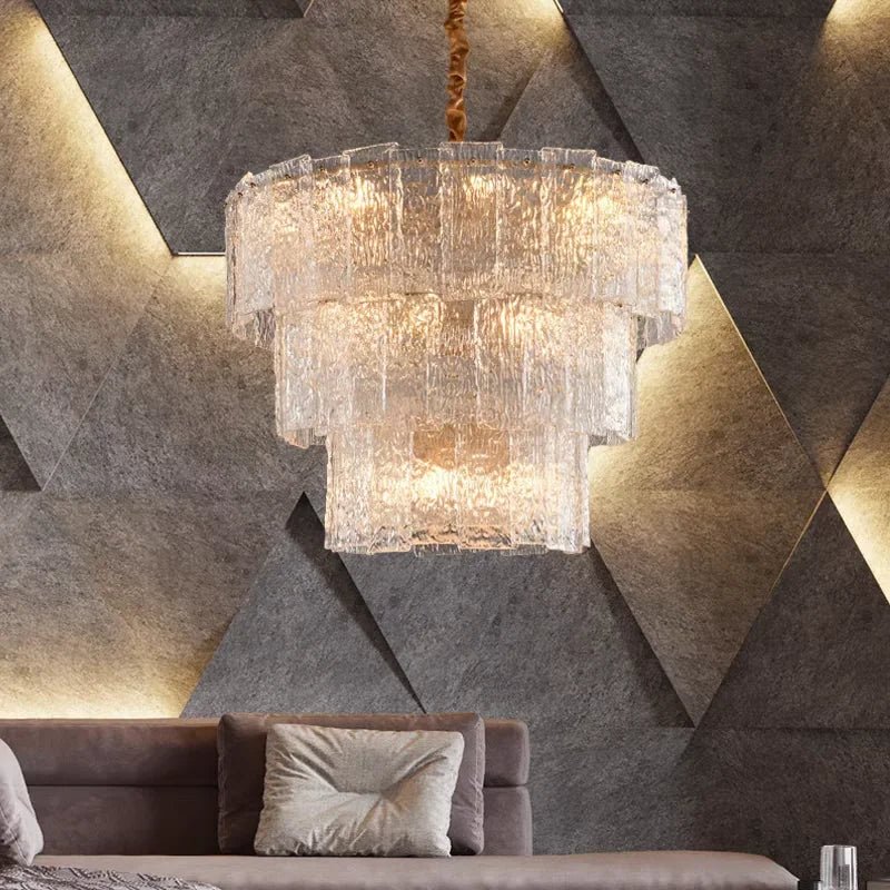 Retford modern chandelier full fixture view
