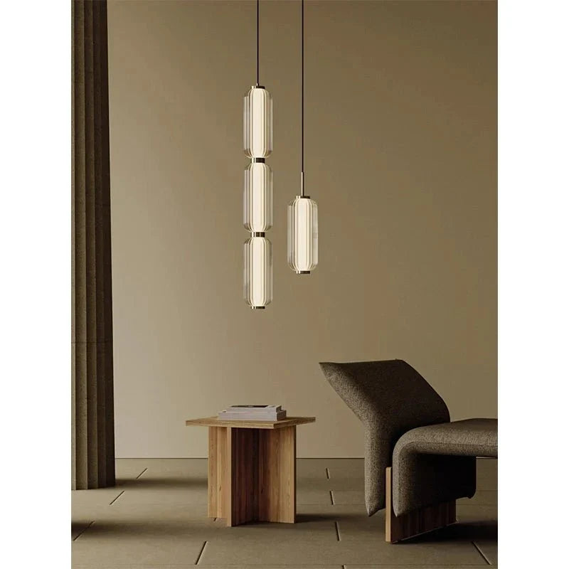 Lareno glass cord pendant in a hallway