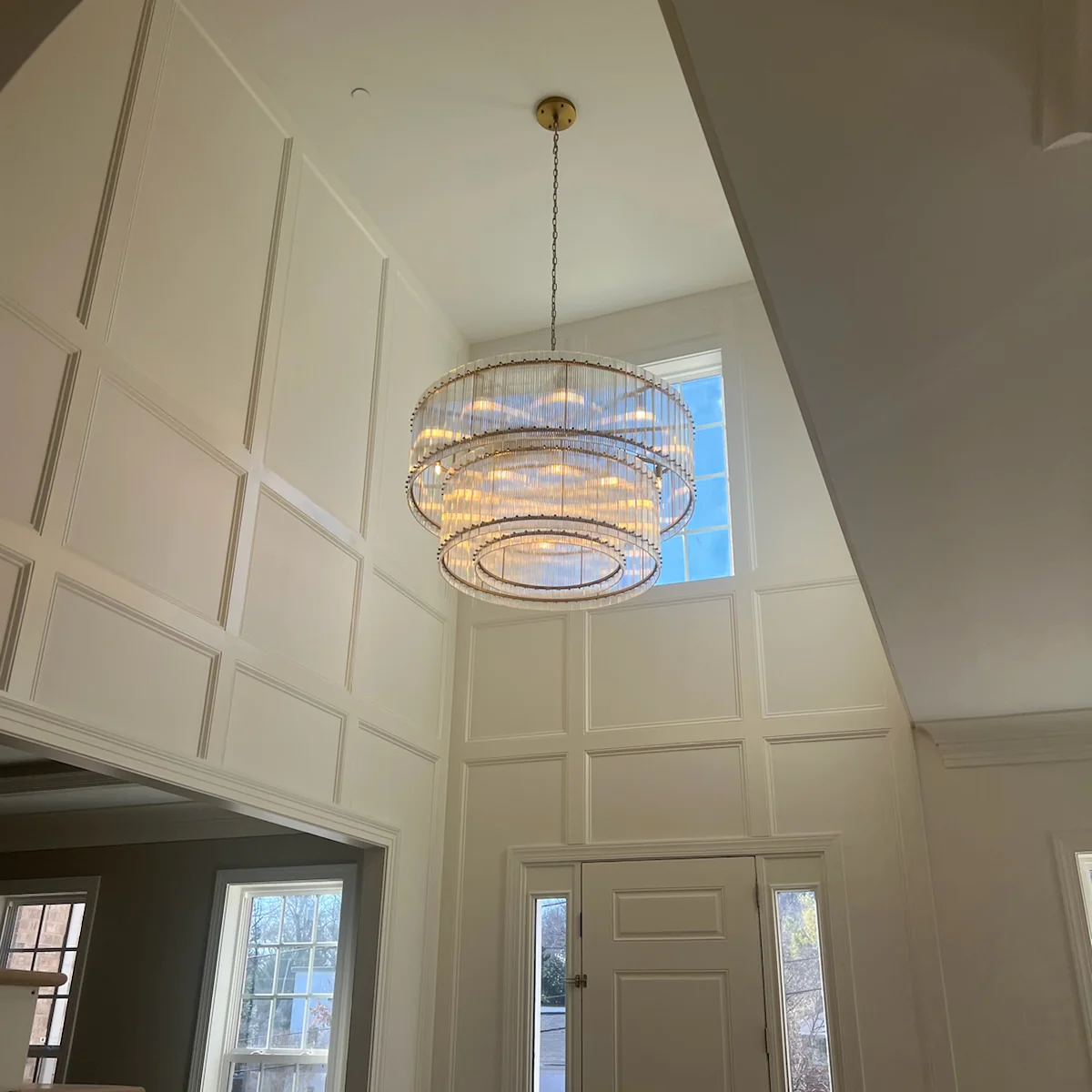 San Marco Vintage Glass Two-Tier Round Chandelier 60"