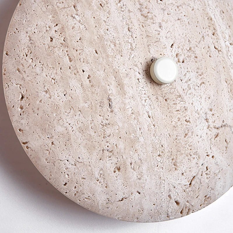 Brighton travertine wall sconce side profile